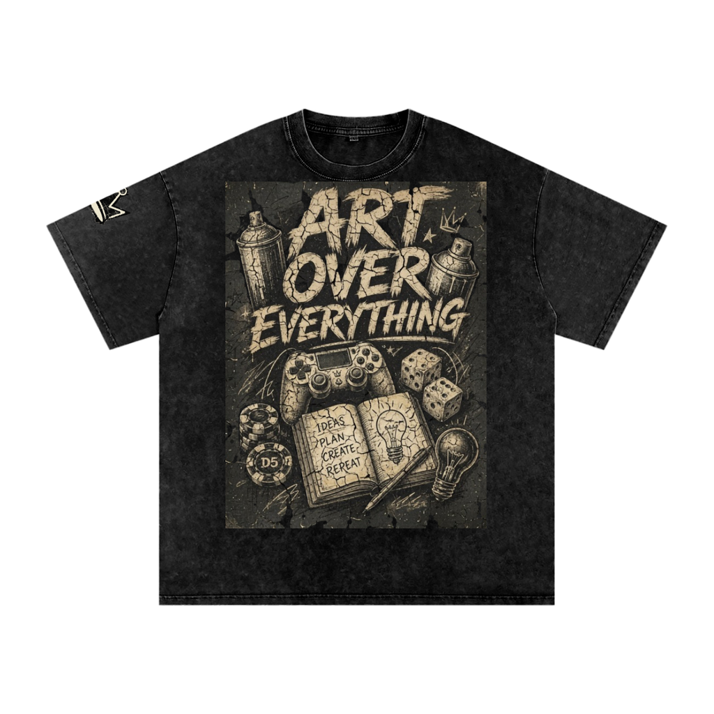 Art Over Everything  Vintage Bootleg Tee - D5